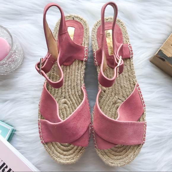 TOPSHOP Wolf Platform Espadrilles Flatform Pink 38 - Picture 2 of 7